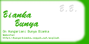 bianka bunya business card